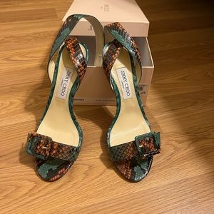 Jimmy Choo snake sandals - very unique shoe!